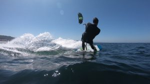 kitesurfeur de dos