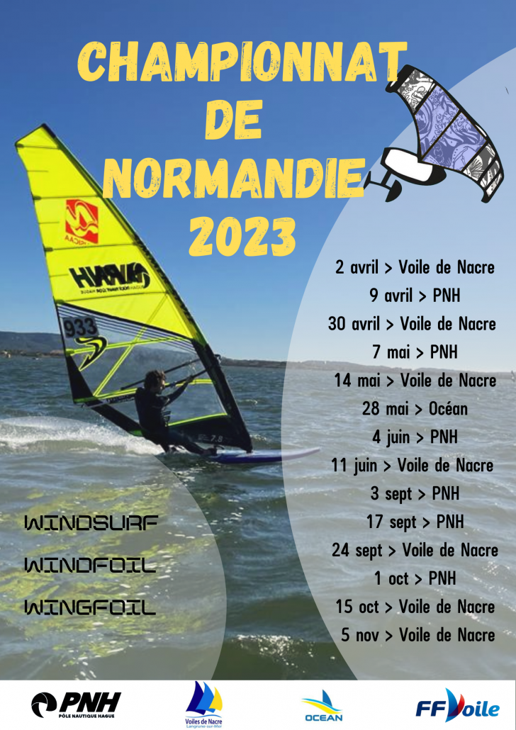 Affiche championnat de Normandie PAV WING FOIL 2023