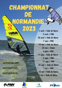 Affiche championnat de Normandie PAV WING FOIL 2023